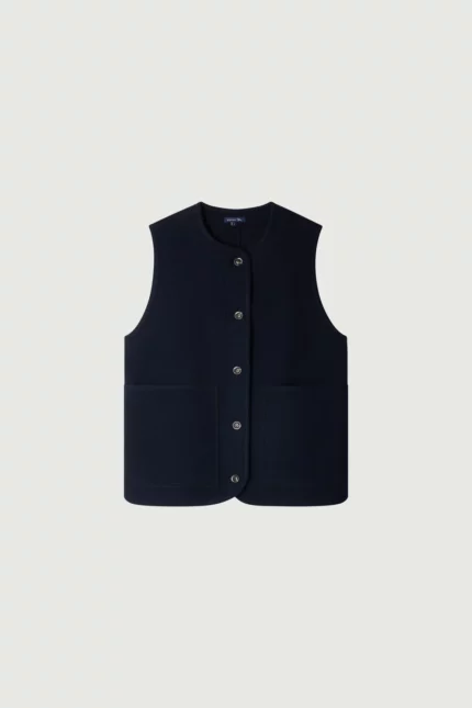 blouson chicago navy soeur paris veste sans manches vest marine bleu blue