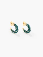 boucles oreilles earrings diana aurelie bidermann vert green emeraude