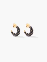 boucles oreilles diana noir black