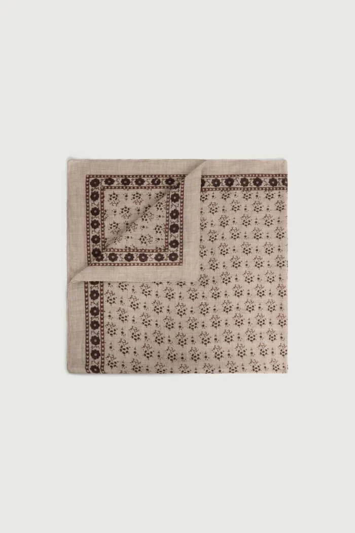 foulard classique gris aubergine soeur paris