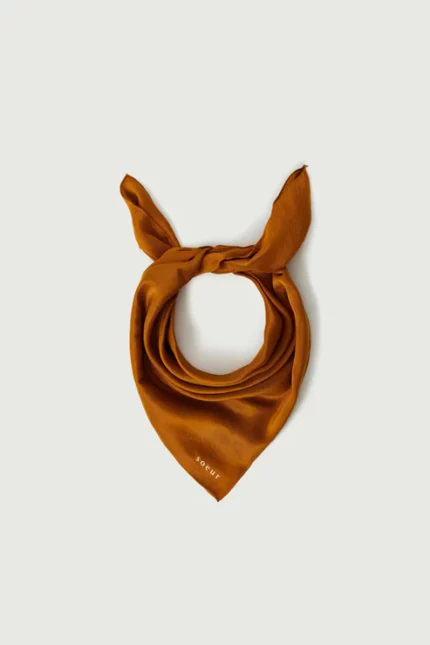 foulard square orange soeur paris scarf