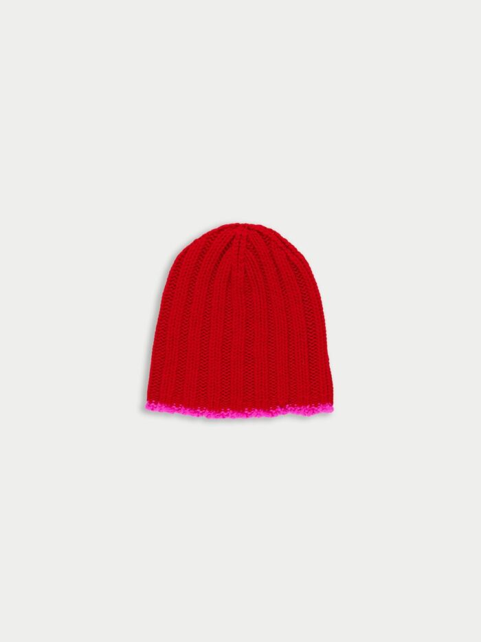 bonnet benny red neon pink studio la fetiche hat rouge rose fluo